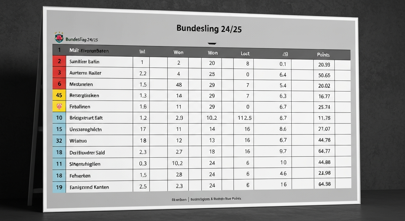 Bundesliga Tabelle 24/25